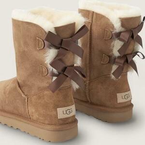 UGG アグ Bailey Bow II Boots 24cmキャメル リボン