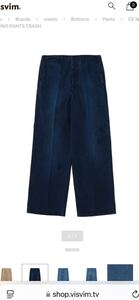 visvim EX WIDE CHINO PANTS CRASH 25SS Color INDIGO size 3 チノパンツ 0125105008009