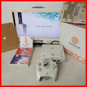 ☆動作品 DC ドリームキャスト 本体 HKT-3000 箱付＋ソフト3本 まとめてセット ドリキャス Dreamcast SEGA セガ【20