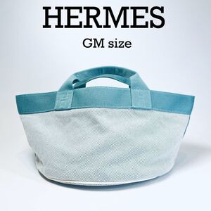 正規品　HERMES ジブラ　キャロラマ　GM size ハンドバッグ トートバッグ　キャンバス