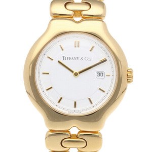 ティファニー ティソロ 腕時計 時計 18金 K18イエローゴールド M0133 クオーツ ユニセックス 1年保証 TIFFANY&Co. 中古