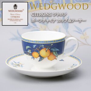 WEDGWOOD ウェッジウッド CITRONS シトロン ボーンチャイナ カップ&ソーサー 本物保証