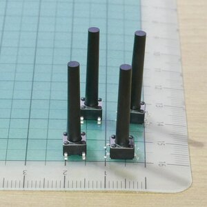 タクトスイッチ 6mm角 高さ25mm(実装面から) ボタン長さ21mm 表面実装 1セット4個 トッププッシュ移動量約0.25mm