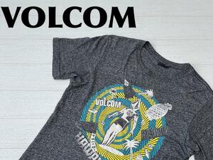 ☆送料無料☆ VOLCOM ボルコム USA直輸入 古着 半袖 Tシャツ メンズ M ダークグレー トップス 中古 即決