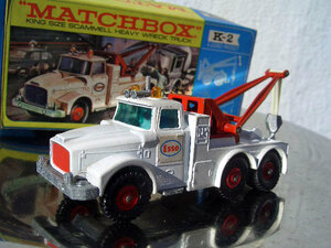 †60S MATCH BOX KING SCAMMELL HEAVY WRECK TRUCK England Lesney esso エッソ 英国 スキャメル レッカー トラック マッチボックス 希少