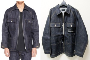 新品 18万 FEAR OF GOD ロング デニム ジャケット M / LONG DENIM JKT FOG ESSENTIALS ブルゾン パーカー コート ゼニア フィアオブゴッド