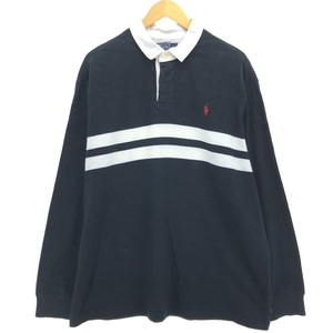 古着 ラルフローレン Ralph Lauren POLO by Ralph Lauren 長袖 ラガーシャツ メンズXL相当 /eaa475394