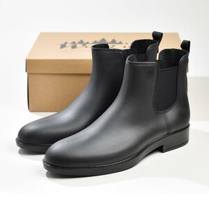 レインブーツ メンズ 長靴 レインシューズ 防水 黒 靴 ショート 雨用 M 27.0〜27.5cm