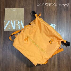 新品 ZARA ナイロンバッグ ORANGE メンズ レディース バッグ カバン 鞄 男女兼用