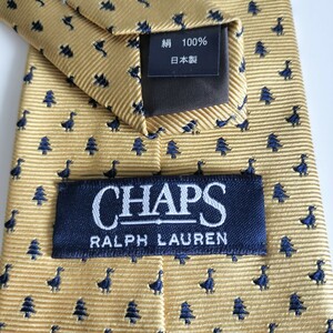 RALPH LAUREN（ ラルフローレン)イエローミニ鳥ネクタイ