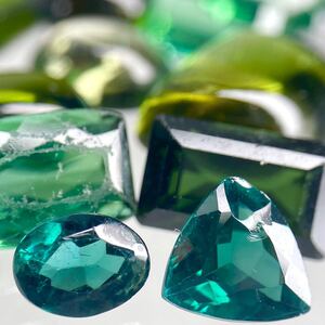 1円〜!!≪天然グリーントルマリンおまとめ36ct≫j 約7.2g ルース 裸石 宝石 ジュエリー jewerly green tourmaline w4マ95