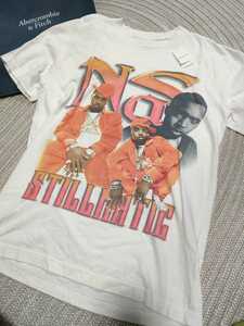 新品 未使用 Abercrombie＆Fitch アバクロ NaS フォト Tシャツ M STILLMATIC スティルマティック 国内正規品 メンズ hiphop ラッパー