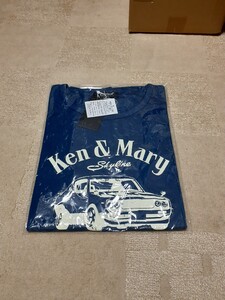 C110 ケンメリ　スカイライン　Tシャツ　サイズM GC110 日産　ヴィンテージ　新品　KPGC PMC・S　ケン＆メリー　NISSAN スカＧ 