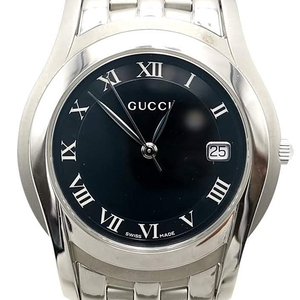 送料無料 グッチ GUCCI 腕時計 3針 クォーツ 5500M アナログ Gクラス 銀 シルバー系 メンズ