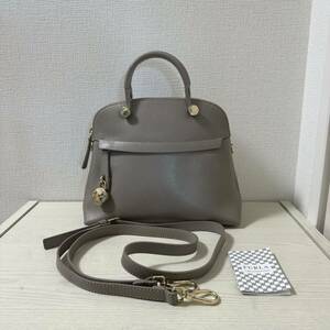 【大幅値下げ】【新品】FURLA フルラ パイパー　S 2way トートバッグ ショルダーバッグ PIPER S SABBIA サッビア　グレー　ハンドバッグ