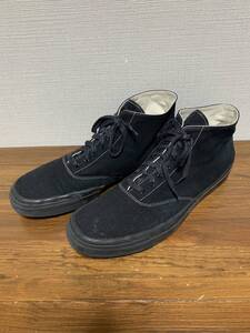 [ANATOMICA×WAKOUWA] 定価22,000 DECK SHOES HI BLACK SOLE ハイカットスニーカー デッキシューズ US10 28.0 ワクワ アナトミカ