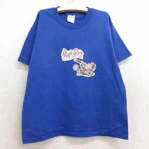 【30%OFF】古着 ジャージーズ 半袖 Tシャツ キッズ ボーイズ 子供服 High Seas EXPEDITION クルーネック 青 ブルー 24jul31 3OF