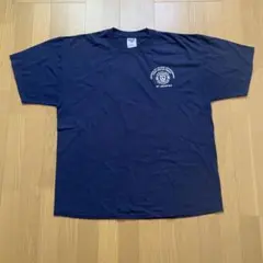 古着　ジャージーズ　ST.MAARTEN 消防ロゴTシャツ　ネイビー紺