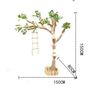 大きな猫の木の猫の登山構造耐摩耗性ノンスティック枯れたトランククライミングツリージャンピングプラットフォーム