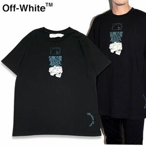 21 国内正規品 OFF-WHITE オフホワイト Dripping Arrows S/S Over Tee 半袖コットン ドロッピング クロスアロー Tシャツ XS ブラック