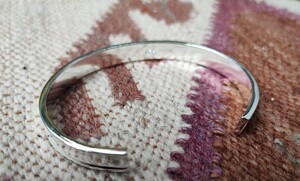 925 STERLING SILVER BANGLE/シルバーバングル/幅８mm ブレスレット