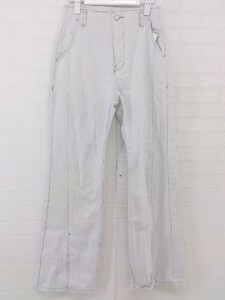 ◇ PAGEBOY ページボーイ ALICIA ダメージ加工 ジーンズ デニム パンツ サイズ27L ホワイト系 レディース P