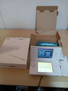 #454 Nintendo ニンテンドー DS Lite クリスタルホワイト ゲーム機 本体 通電確認済 箱付 任天堂