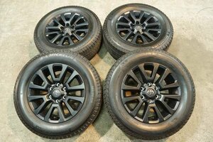 【美品 バリ山 中古 SET】265/60R18 265/60-18 22年 ミシュラン トヨタ 150 プラド 後期 マットブラックエディション 18 7.5J+25 6H139.7