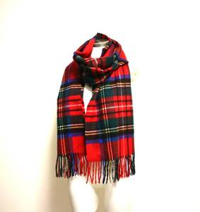 【即決】5回以内 極美品 Johnstons ジョンストンズ◆カシミヤ マフラー ストール カシミヤ100％ made in Scotland クリーニング済