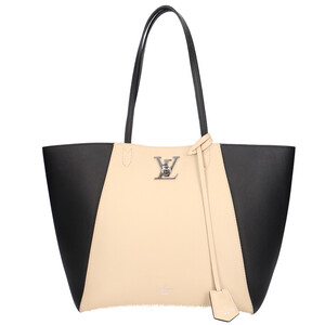 ルイヴィトン LOUIS VUITTON ロックミーカバ トートバッグ カーフ ベージュ レディース 中古