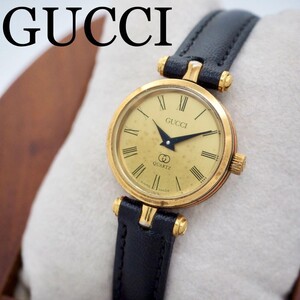 291 GUCCI 時計　シェリーライン レディース　ゴールド　新品ベルト