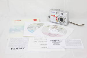 【美品 返品保証】 【便利な単三電池で使用可】ペンタックス Pentax Optio E10 3x 説明書付き コンパクトデジタルカメラ M207