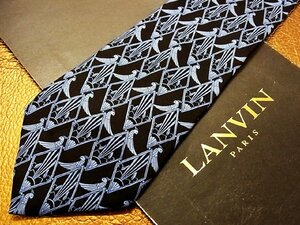 ★良品★3R04325【LANVIN】ランバン「鳥 装飾 柄」ネクタイ