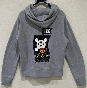 ※ア ベイシング エイプ A BATHING APE PIRATE 海賊船 マイロー プリント ジップ パーカー S　　　　　　BJBA.G