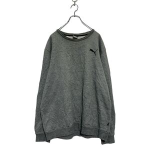 PUMA ロゴスウェット トレーナー XL グレー プーマ ビッグサイズ 裏起毛 古着卸 アメリカ仕入 a607-5090