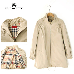 スペイン製 赤タグ BURBERRY バーバリー Aライン ハーフブルゾン コート ベージュ×ノバチェック 48