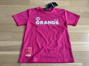 タグ付き　グランデ　半袖Tシャツ 130センチ トップス　キッズジュニア　スポーツ　サッカー　フットサル　GRANDE プラクティスシャツ