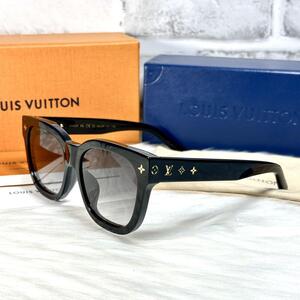 美品 ルイヴィトン サングラス Z1523E 93L 54□17 143 マイ モノグラム スクエア LOUIS VUITTON ブラック ゴールド 黒