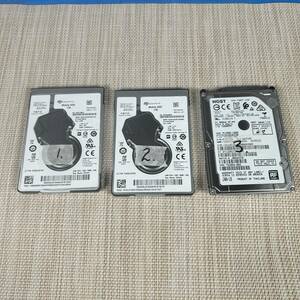 シーゲイト(SEAGATE)　ST1000LM035　容量１TB2.5インチHDD2個　HTS721010A9E630　容量１TB2.5インチHDD1個 　合計3個セット　中古