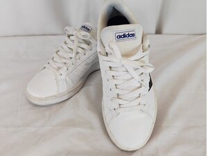 中古品 adidas GRANDCOURT BASE EE7904 25.5cm アディダス レディース スニーカー シューズ 靴 / 名古屋発12-205△