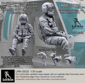 ◆◇ライブレジン【LRM35025】1/35 現用アメリカ空軍 HH-60Gペイブホーク クルー パイロット2◇◆　　　