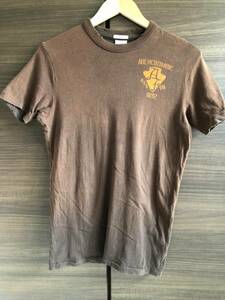 送料無料 メンズ S ABERCROMBIE&FITCH Tシャツ アバクロンビー フィッチ 半袖 シャツ アバクロ アメカジ 20年前 茶 ブラウン 美品