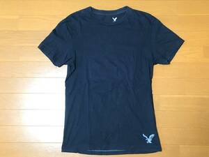 AMERICAN EAGLE ブラック Tシャツ S ビンテージフィット 綿100% 中古 アメリカンイーグル 黒 鷲 ワンポイント プリント