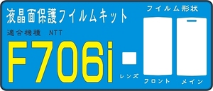 F706i用 フロント面＋液晶面付保護シールキット４台分 