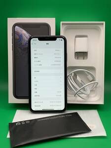 ★やや美品 iPhone XR 128GB SIMフリー 最大容量100% 格安SIM可 docomo ○ MT0G2J/A ブラック 中古 新古品 BPK11162 1