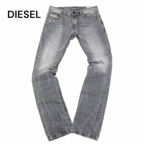 DIESEL ディーゼル 【THAVAR 0841B】 ダメージ加工★ スリム スキニー デニム パンツ ジーンズ Sz.30　メンズ　I4B00725_4#R