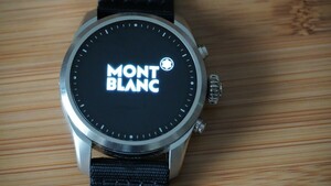 MONTBLANC summit 2 スマートウォッチ 42mm stainless steel case black nylon strap 箱 充電器 モンブラン 完動品 腕時計