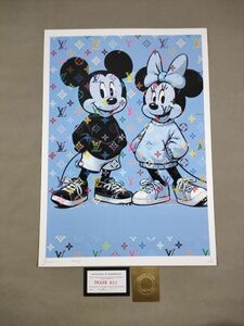 #435 DEATH NYC 世界限定ポスター 現代アート ポップアート ミッキー ミニー ストリート ファッション Disney ディズニー Vuitton