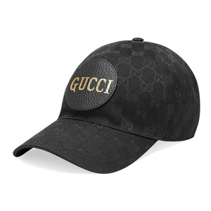 送料無料 9 GUCCI グッチ 576253 4HG62 ブラック ベースボールキャップ GGキャンバス 帽子 男女兼用 size XL