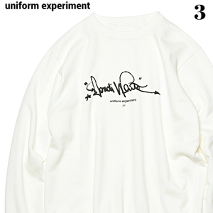 3 新品【uniform experiment FRAGMENT DONDI WHITE SIGNATURE CREWNECK SWEAT UE-220004 WHITE ユニフォームエクスペリメント スウェット】